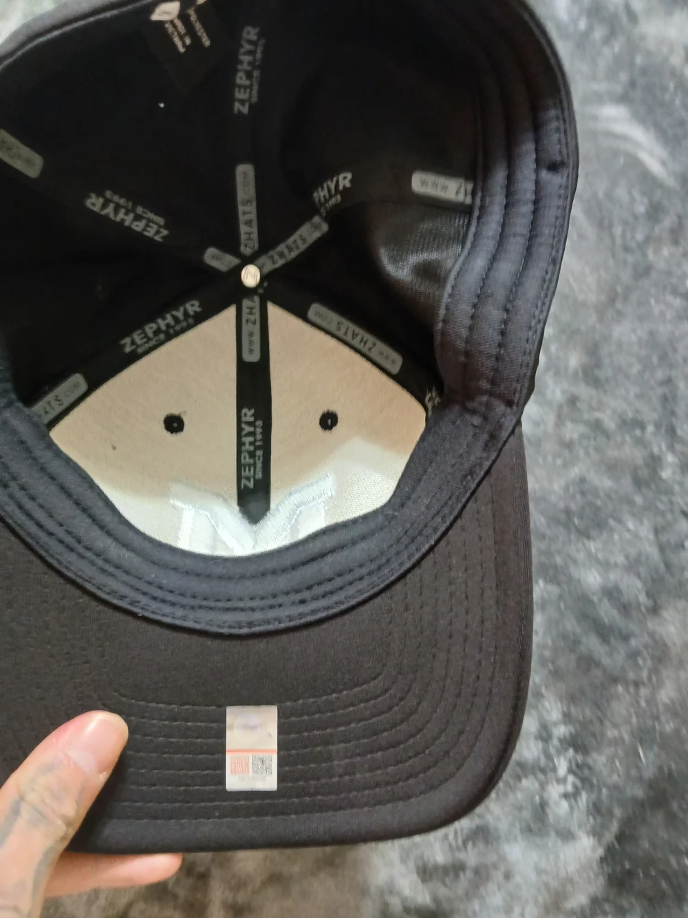 Zephyr Black MichiganCap with White 'M' Patch Size Xl